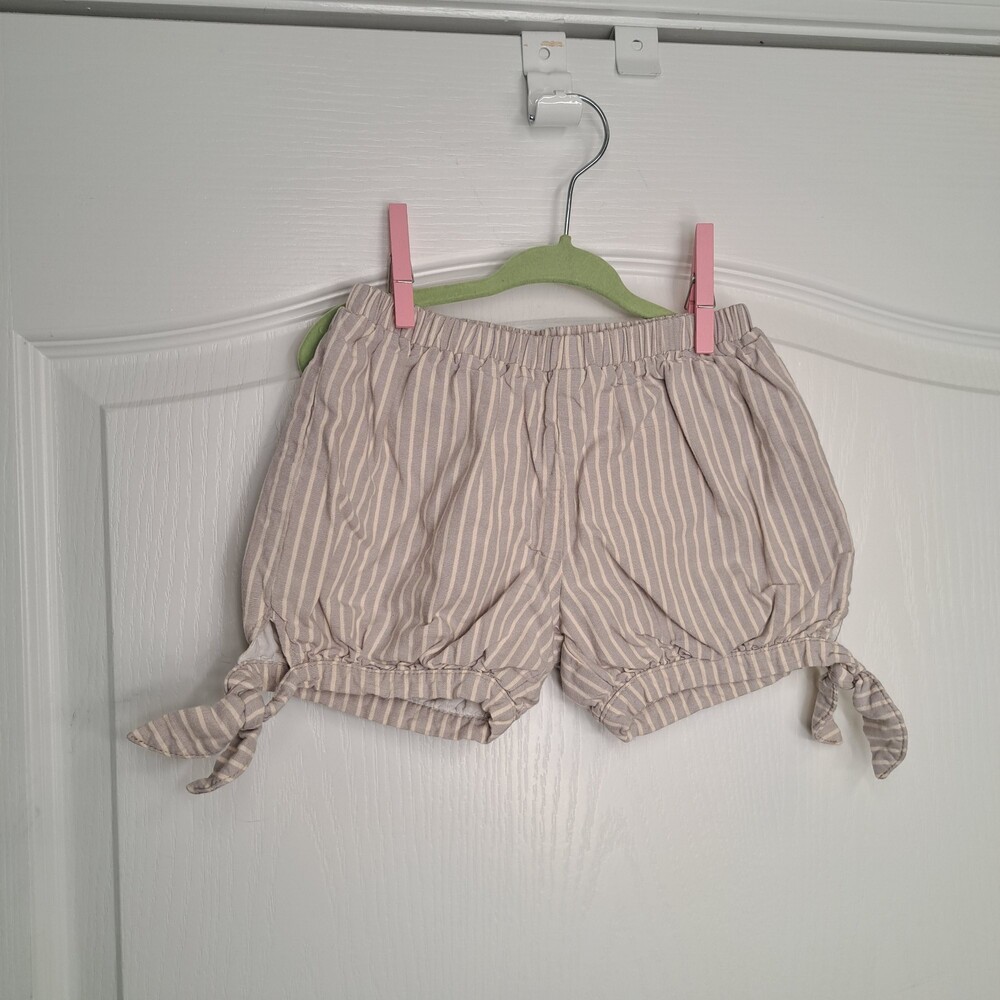 Gray Tan Striped Tie side Shorts Bloomers by STUN
